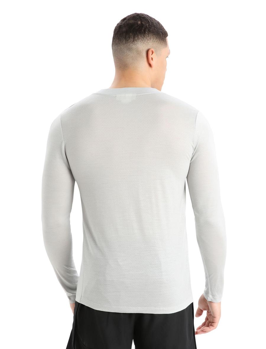 Icebreaker ZoneKnit™ Merino T-Shirt Férfi Long Sleeve Bézs | HU 1233TCEV